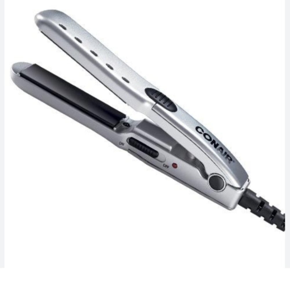 Conair Mini Straightener Iron Dual Voltage Silver​​